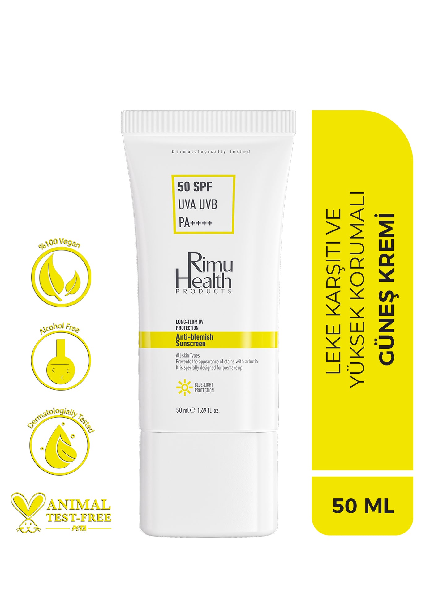 Lekeli Ciltler İçin Cilt Tonu Eşitleyici 50 Spf Güneş Kremi (50 ML)