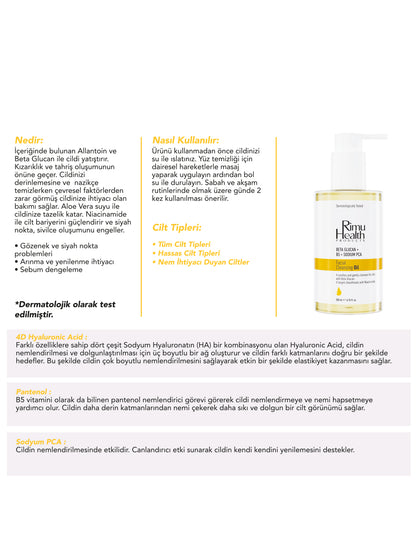 Tüm Cilt Tipleri İçin Siyah Nokta ve Sivilce Karşıtı Arındırıcı Yüz Temizleme Yağı 200 ml