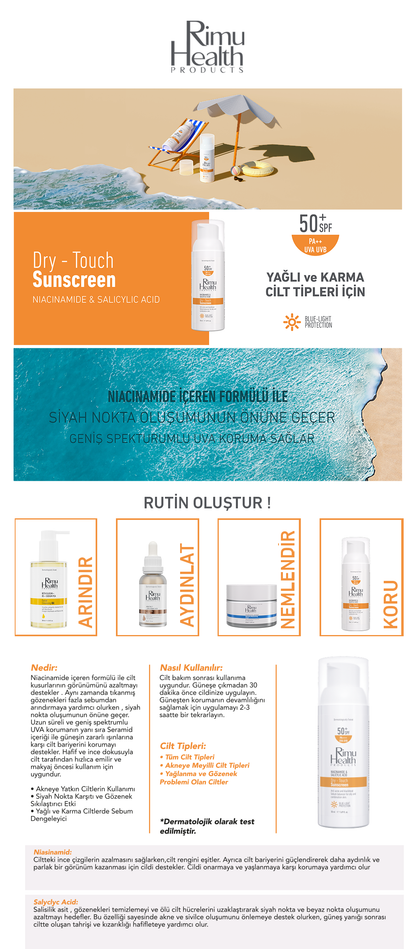 Yağlı & Karma Ciltler İçin Siyah Nokta ve Akne Karşıtı Güneş Kremi 50 ml